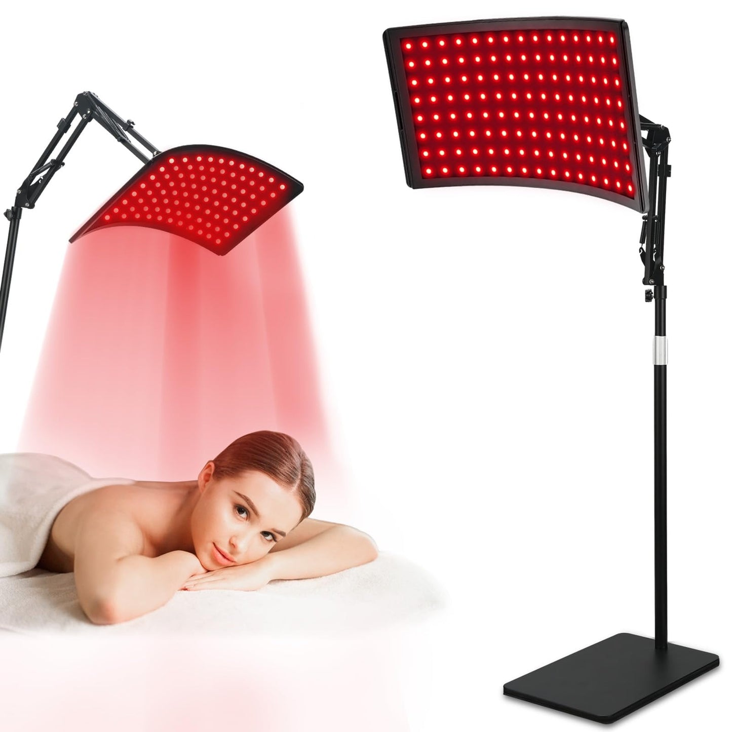 Full Body Red Light Therapy Panel with Stand – 660nm & 850nm Infrared LED for Skin, Pain Relief & Wellness