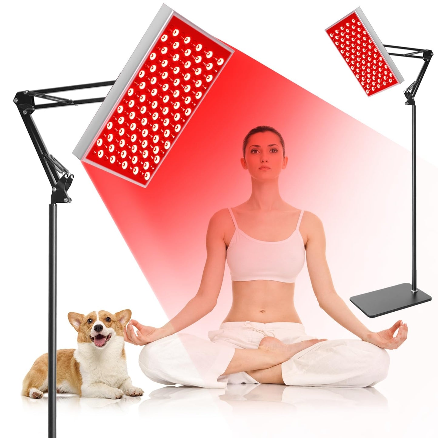 Full Body Red Light Therapy Panel with Stand – 660nm & 850nm Infrared LED for Skin, Pain Relief & Wellness