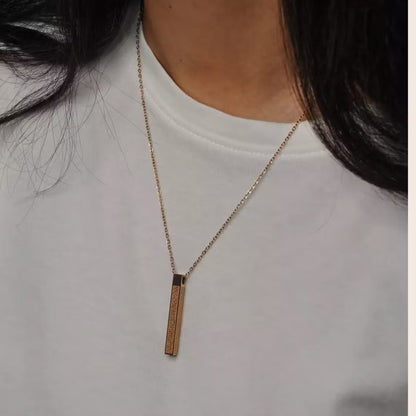 Ayatul Kursi Bar Block Necklace