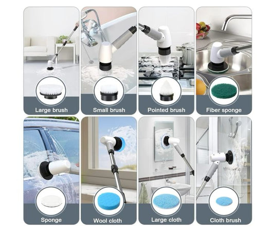 🧹✨ 3 in 1 Electric Spin Scrubber Machine  آلة تنظيف كهربائية دوارة 3 في 1 ✨🧹
