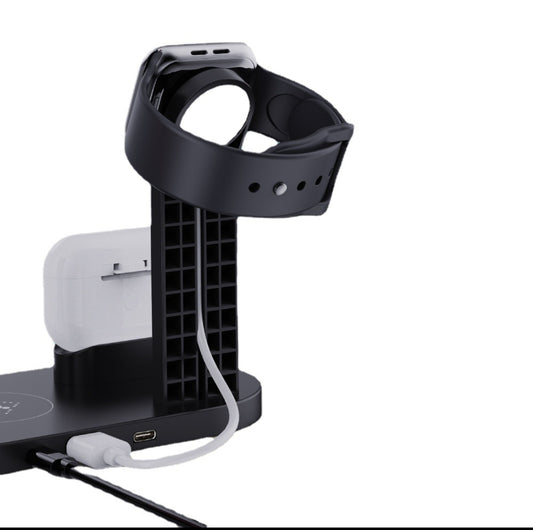 3-in-1 Wireless Charging Station – Fast Charger for Phone, Watch & Earbuds
