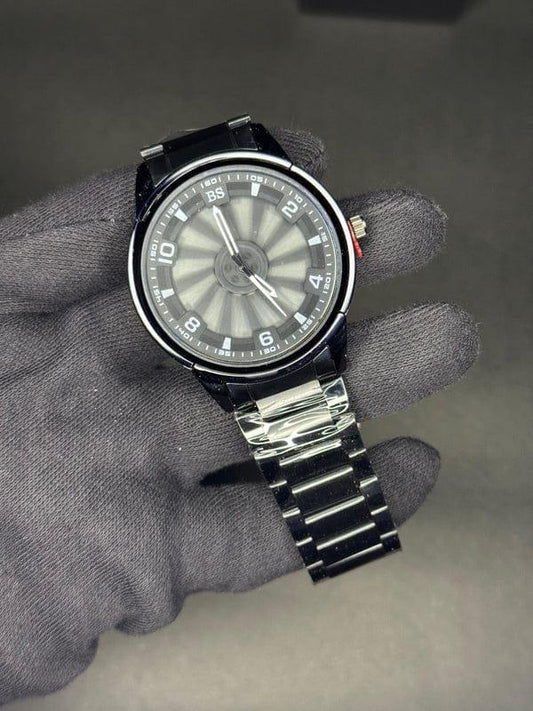 ⌚ Premium Men’s Black Metal Analog Watch – Stylish & Modern